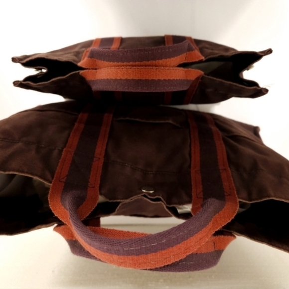 Hermes Canvas Fourre Tout Holdall Tote Bag Set in Burgundy and Red MM and PM - Picture 7 of 16